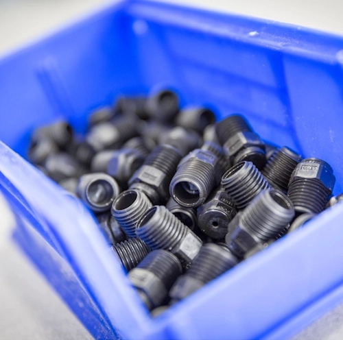 Bin of nozzles